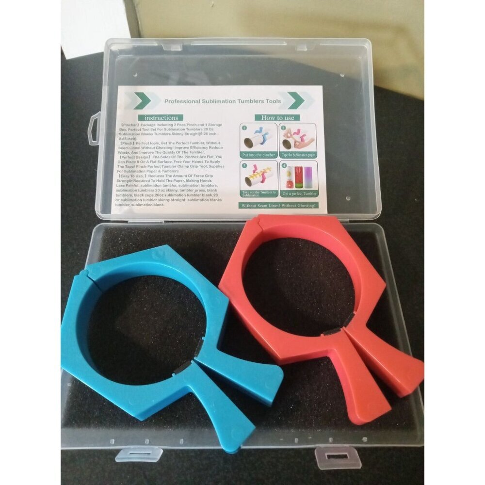 2PCS Sublimation Tumbler Wrap Clamps – Heat Press Accessories – New